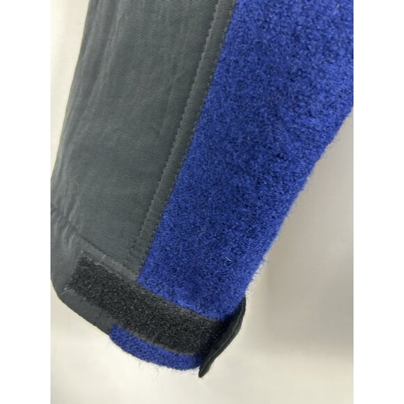 IBEX Men’s Large 100% New Wool Heavy Jacket Sweater Coat Black/  Blue Zip up USA - Picture 15 of 16